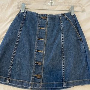 Button up Jean skirt